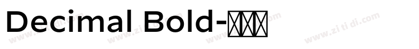 Decimal Bold字体转换